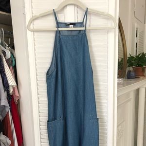 BDG High Neck Chambray Dress